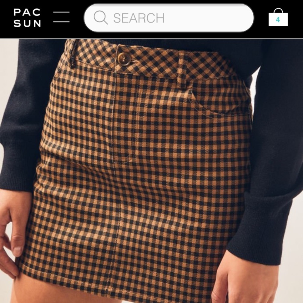 Pacsun Kendall & Kylie Plaid Skirt